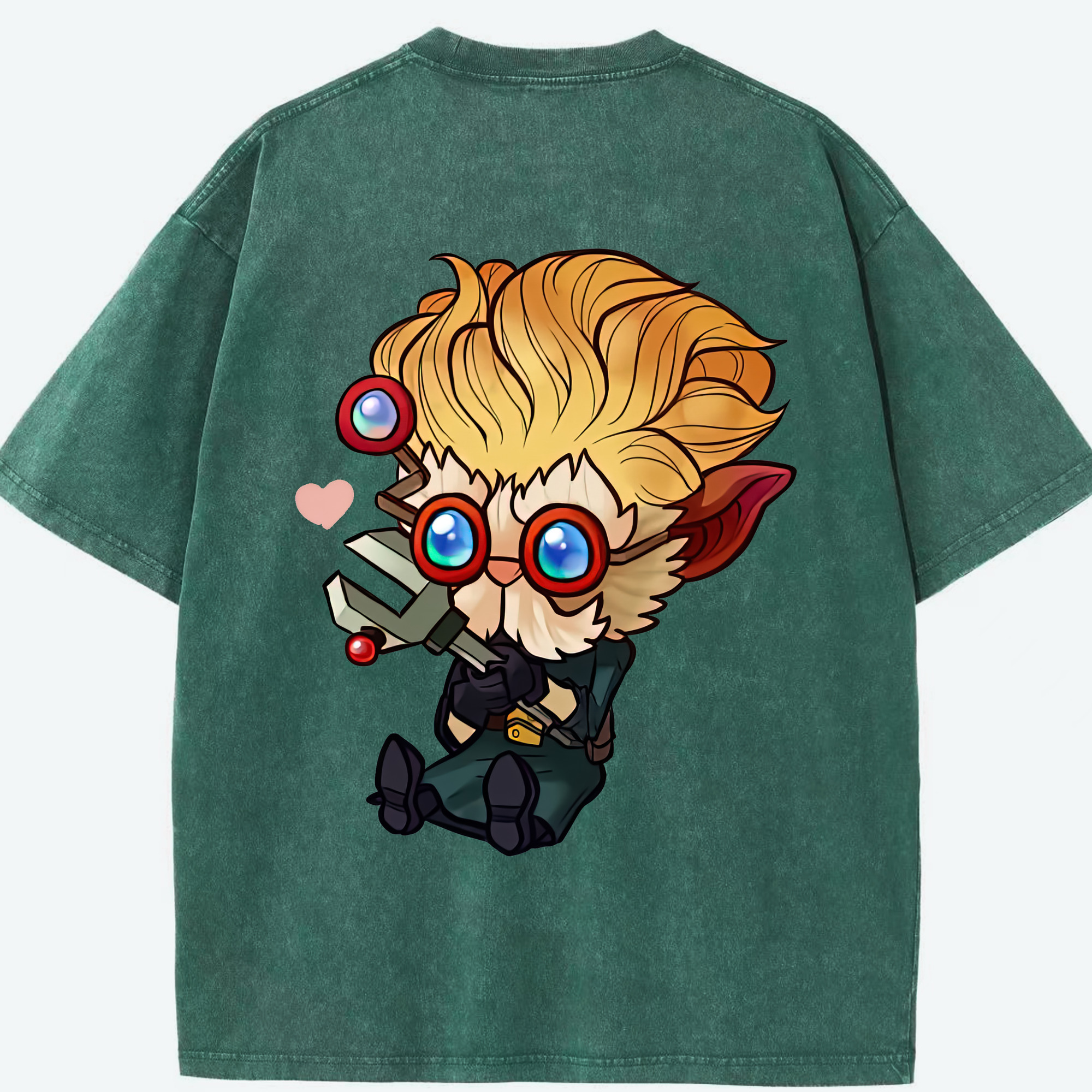 リーグ・オブ・レジェンド League of Legends LOL 綿100% ヴィンテージ風 半袖Tシャツ（背面プリント）